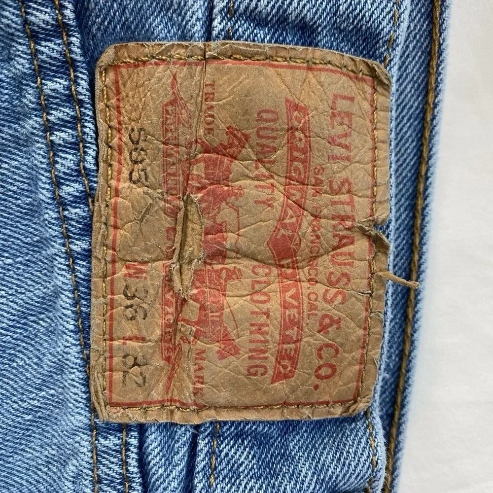 Levi's 505 Jeans Men's 36x32 Blue Straight Leg Denim Light Wash